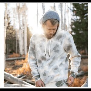 Feat Joshua Tree Green Tie Dye BlanketBlend Fleece Hoodie Men's Size 1 Small